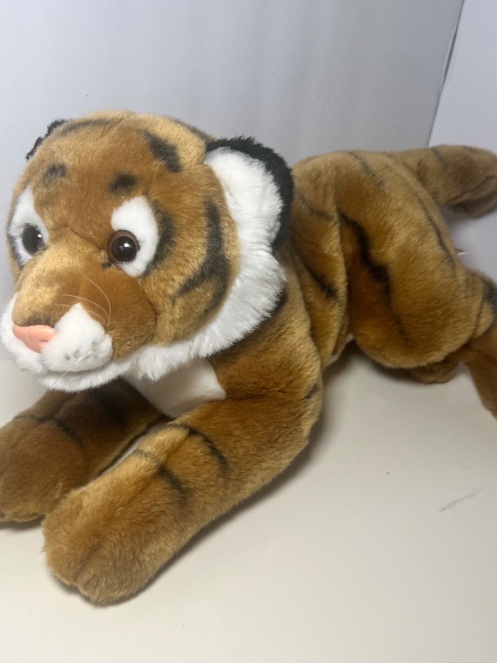 Vintage Toys R Us Small Baby Tiger Animal Alley Plush Stuffed 17” Realistic Soft